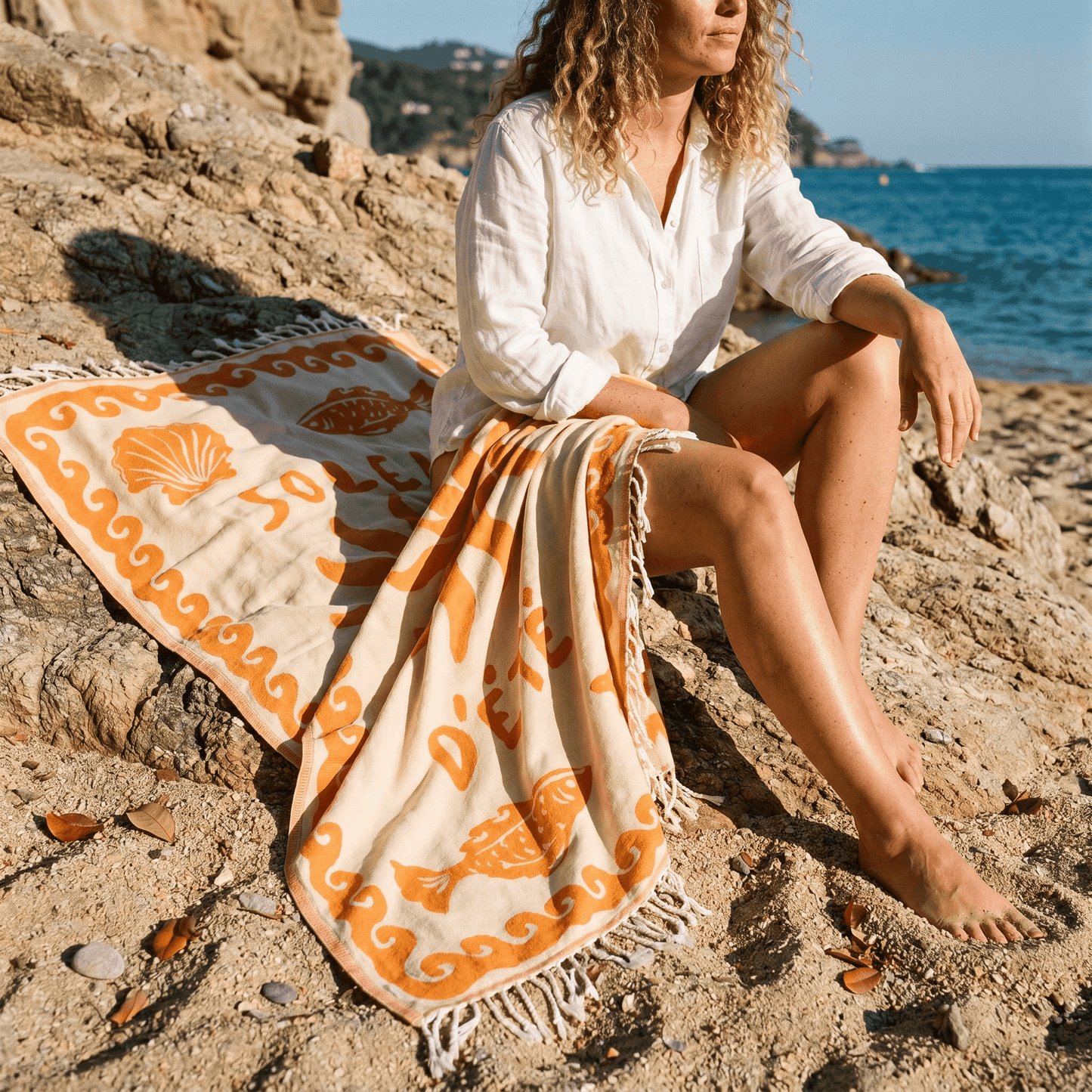 Coquillage & Vagues - Orange